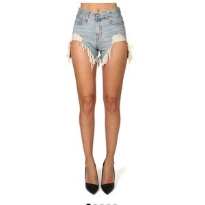 r13 shredded slouch shorts